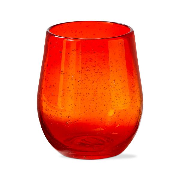 tag wholesale bubble glass stemless wine bar barware drinks beverages orange color