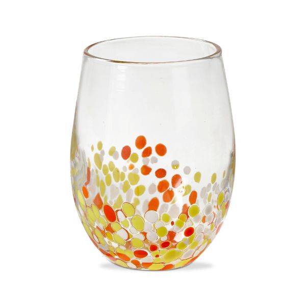 tag wholesale pebble stemless wine glass artisan art glassware drinkware bar clear decor