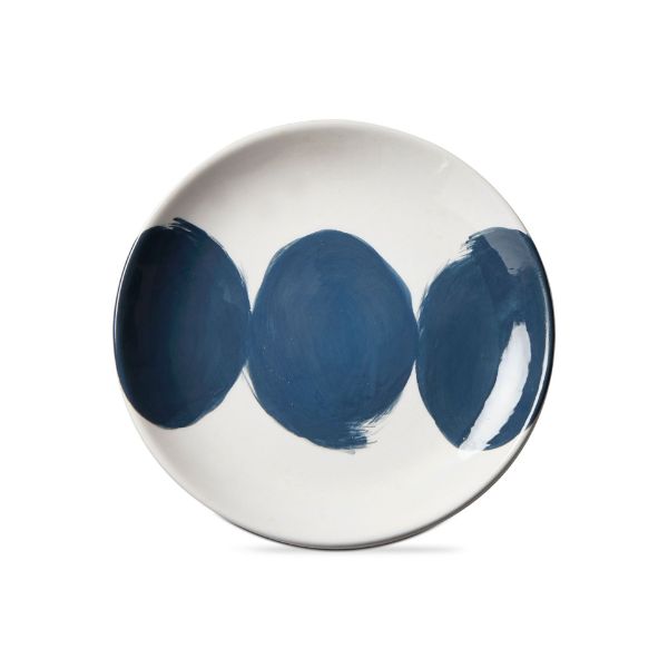 tag wholesale abstract appetizer plate art paint snacks art blue dinnerware decor