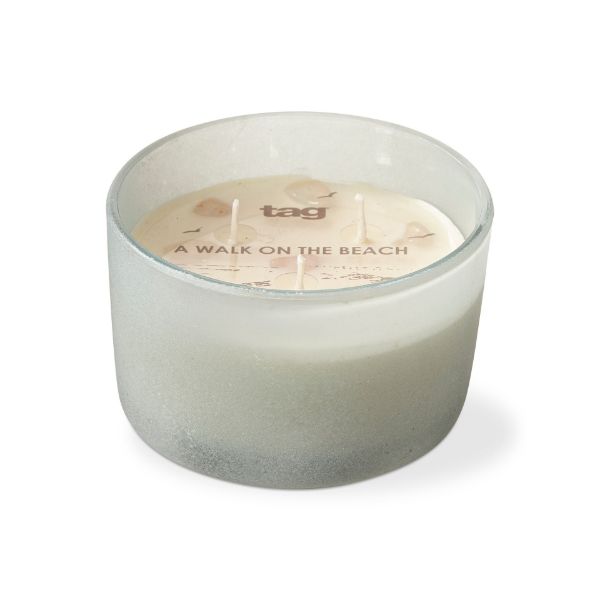 tag wholesale ocean waves soy scented candle fragrance blue natural stone crystals
