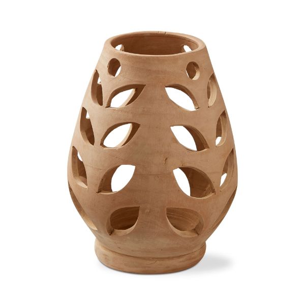 tag wholesale terracotta lantern candle holder artisan made natural hand cut home decor