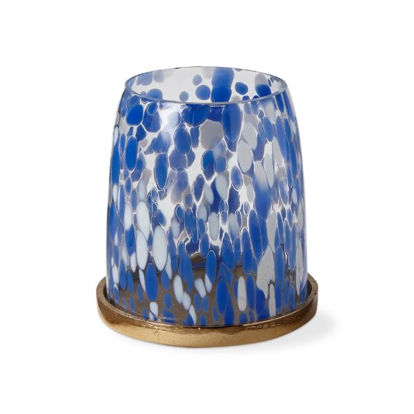 tag wholesale confetti hurricane small candle holder hurricane vase blue decor