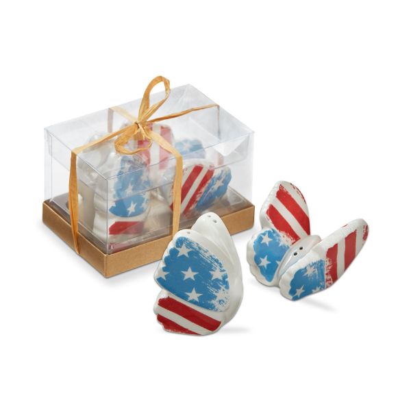 tag wholesale butterfly salt and pepper shakers set american flag patriotic decor table love gift