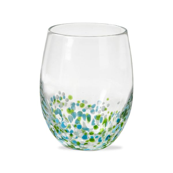 tag wholesale pebble stemless wine glass artisan art glassware drinkware bar clear decor