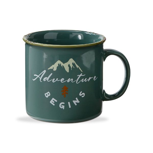 tag wholesale adventure begins camper coffee mug drink cup art design green camping outdoors