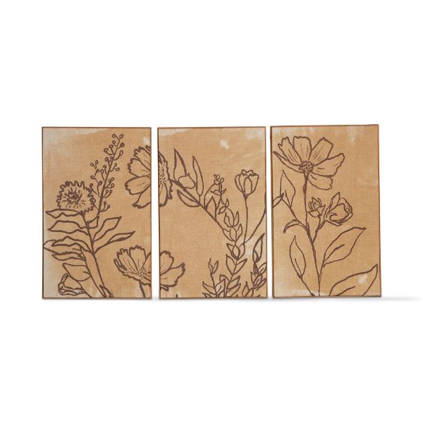 tag wholesale wildflowers wall art set decor hang rustic weathered flowers floral hang botanical