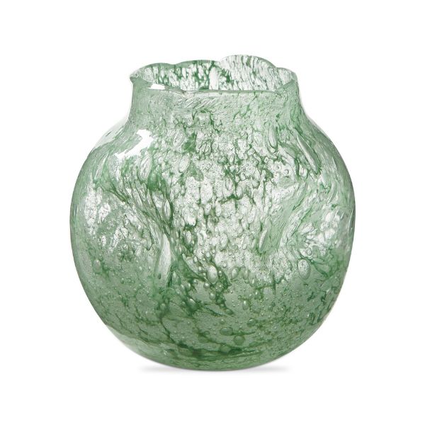 tag wholesale art glass vase green handcrafted design home decor table centerpiece artisan