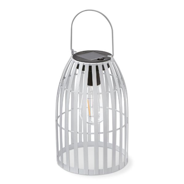 tag wholesale metal solar lantern with handle white color hang lights decorative