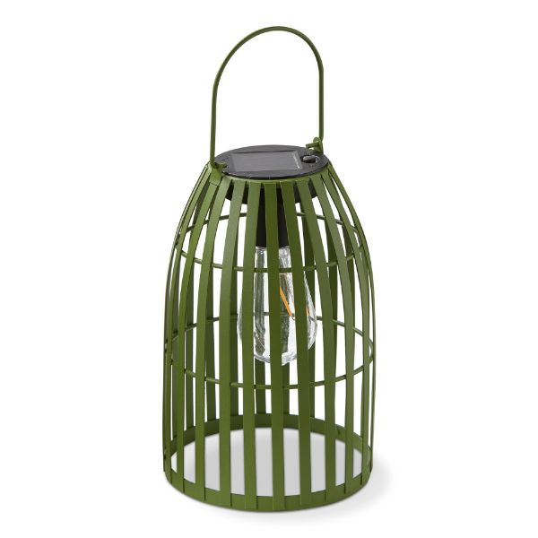 tag wholesale metal solar lantern with handle green color hang lights decorative
