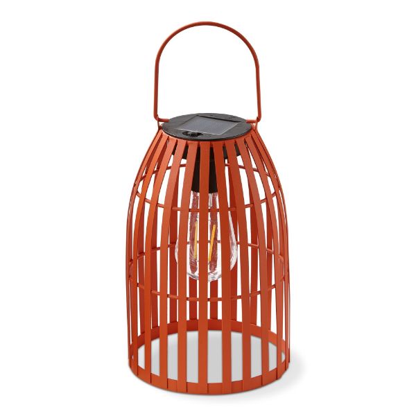 tag wholesale metal solar lantern with handle orange color hang lights decorative