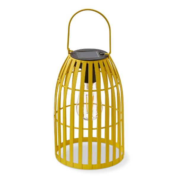 tag wholesale metal solar lantern with handle yellow color hang lights decorative