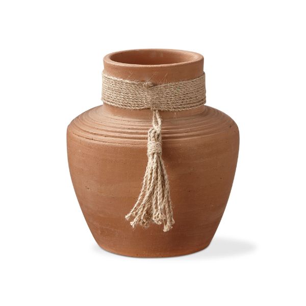 tag wholesale cabo handtied jute terracotta vase tassel design home decor natural pot