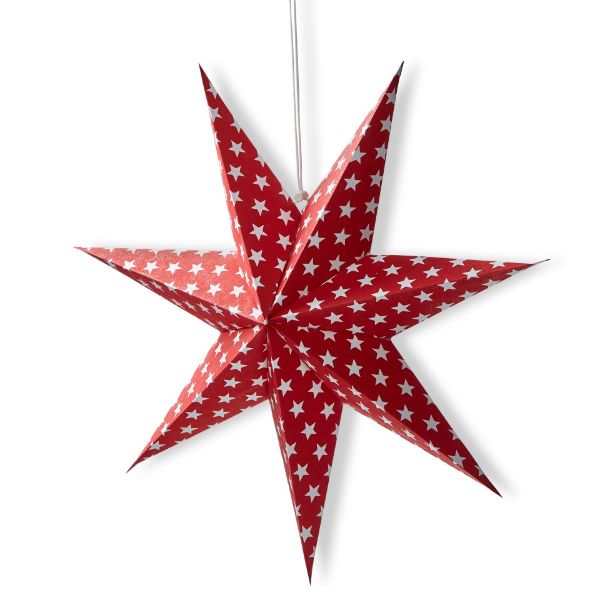 tag wholesale paper star decor red hanging cord american usa handcrafted recycled