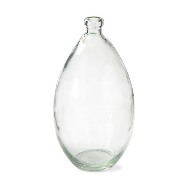 tag wholesale pismo recycled glass vase wide flower transparent clear artisan home centerpiece