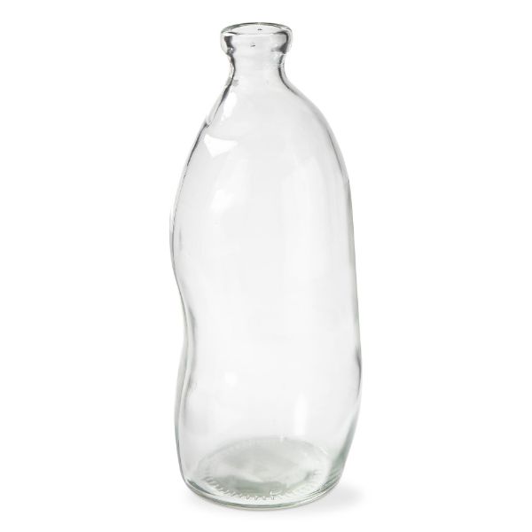tag wholesale pismo recycled glass vase tall flower transparent clear artisan home centerpiece