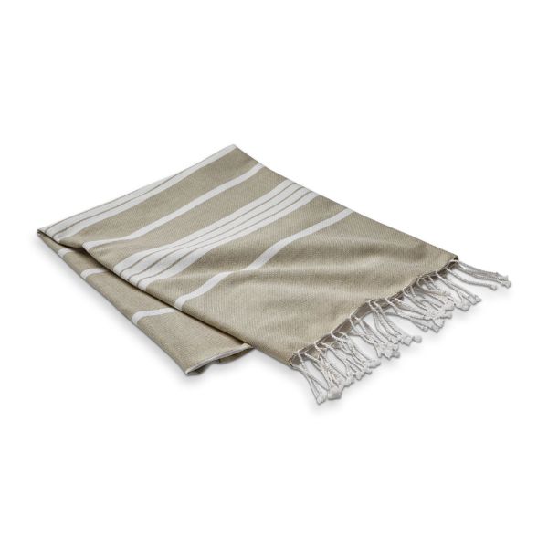 tag wholesale hamman stripe beach towel taupe striped fringe home bath decor absorbent cotton