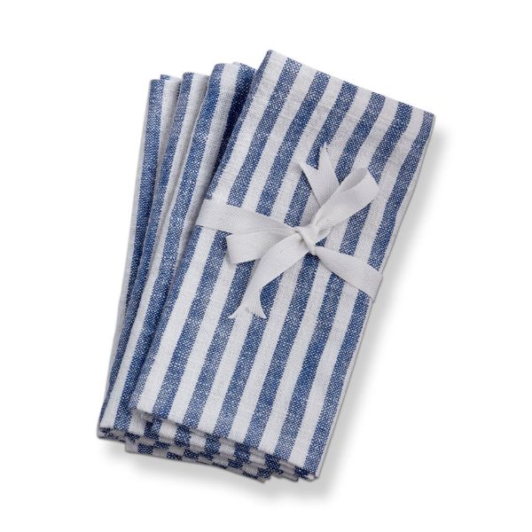 tag wholesale stripe napkin set blue color cotton table entertaining classic table