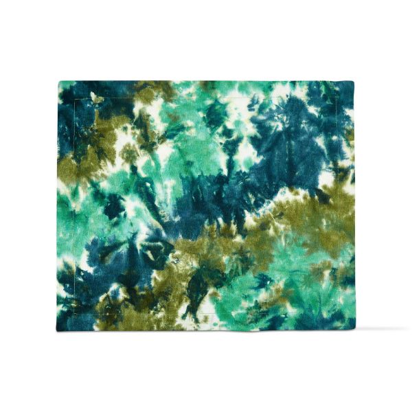 tag wholesale hand tie dye placemat charger blue green white table dining entertaining