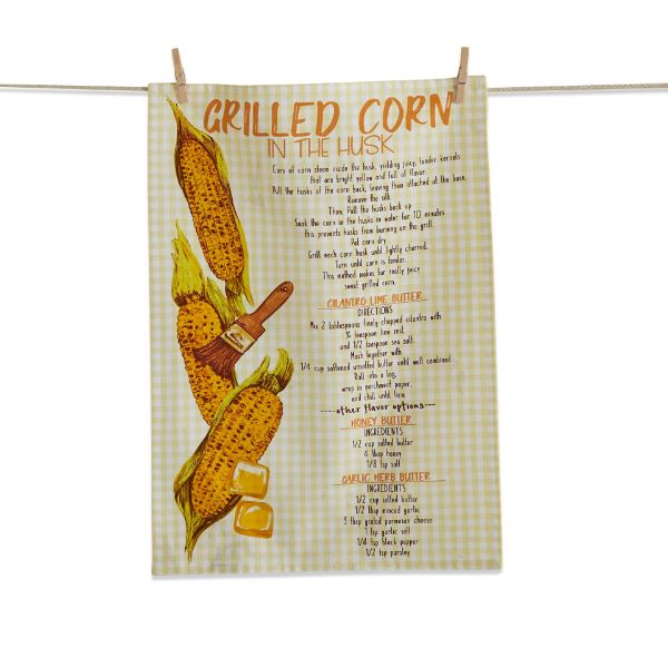 tag wholesale grilled corn recipe dishcloth dishtowel illustration art clean gift cotton kitchen