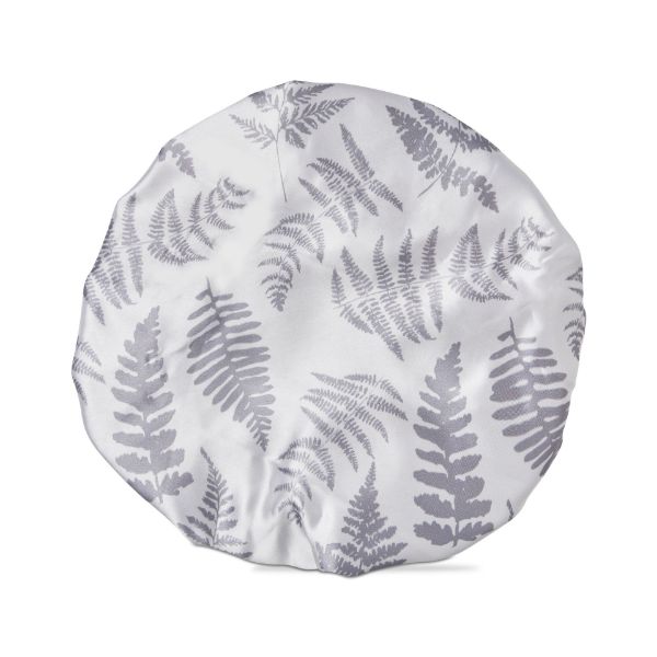 tag wholesale fern satin shower cap plant floral waterproof hair personal care protect reusable