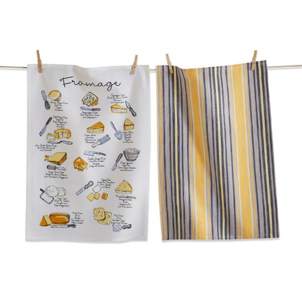 tag wholesale fromage dishcloth dishtowel set cheese illustration art clean check gift kitchen