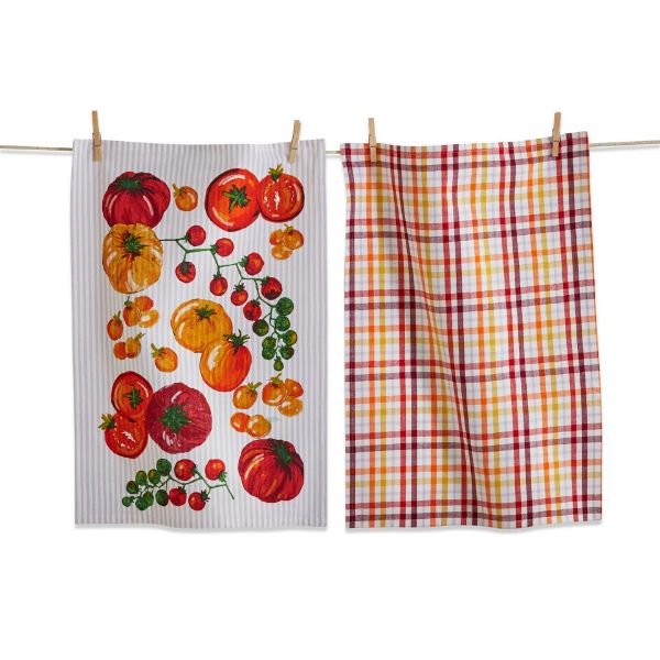 tag wholesale heirloom tomato dishcloth dishtowel set red white orange yellow clean cotton kitchen