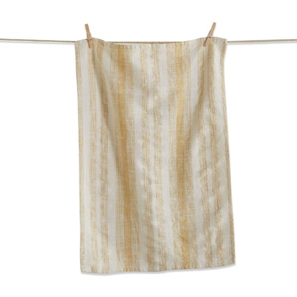 tag wholesale serene stripe dishcloth dishtowel white bright yellow gift cotton kitchen