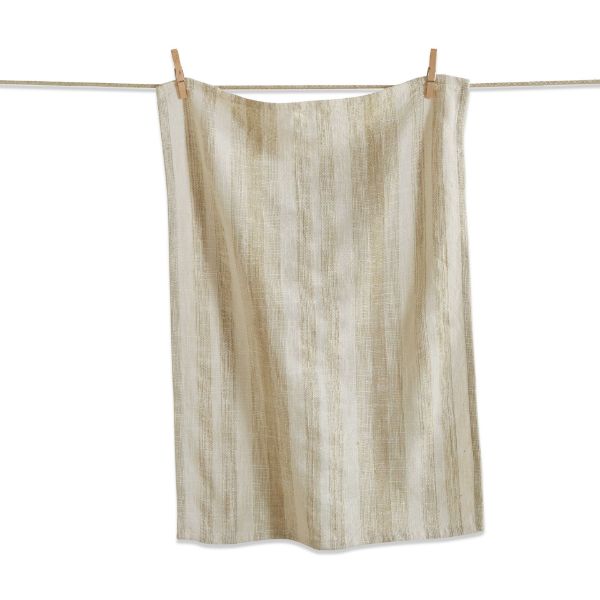 tag wholesale serene stripe dishcloth dishtowel sand tan natural white clean kitchen gift cotton