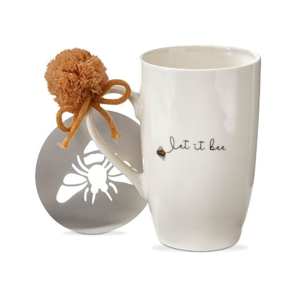 tag wholesale let it bee coffee mug drink cup and stencil set black white art floral kids activity