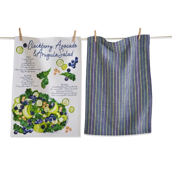 tag wholesale berry salad recipe dishcloth dishtowel set in crate stripe clean cotton kitchen