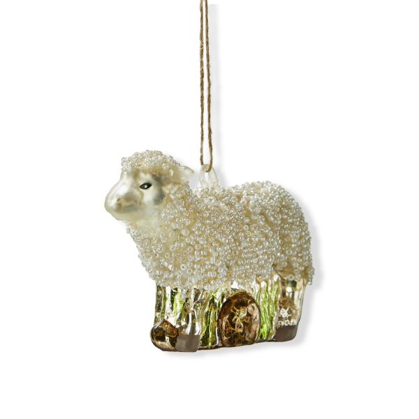 Picture of vintage sheep ornament - white