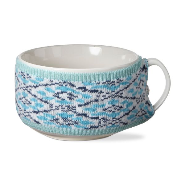 Picture of alpine sweater soup mug - turquoise
