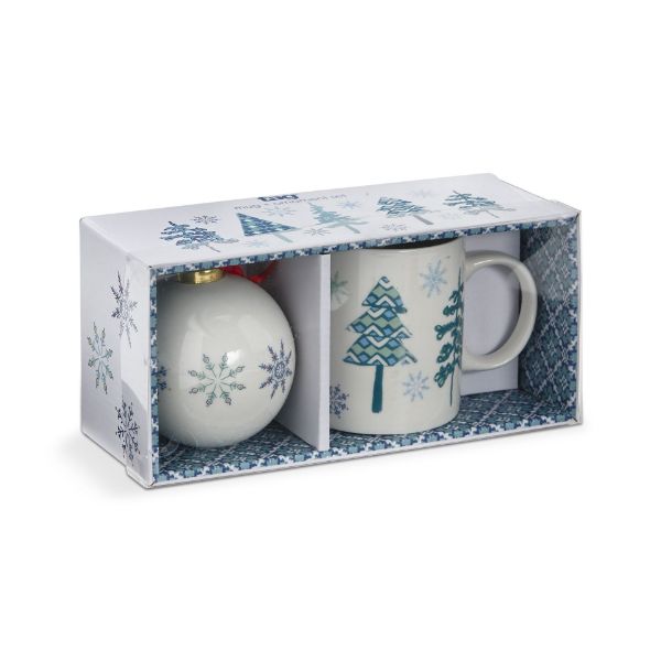 Picture of alpine glow mug & ornament set - turquoise