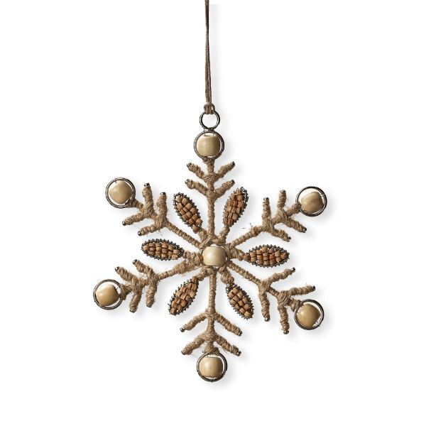 Picture of jute star snowflake ornament - natural