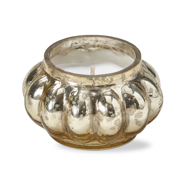 Picture of reflection filled candle - antique gold