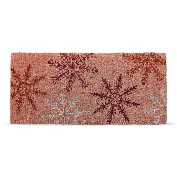 Picture of adobe snowflake estate coir mat - blush