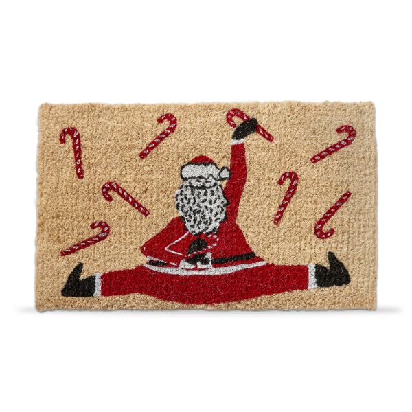 Picture of candy cane santa coir mat - multi