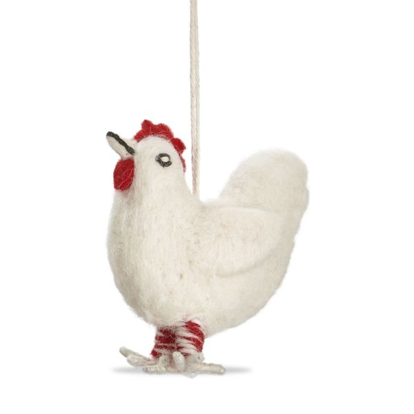 Picture of farmhouse chicken ornament - multi