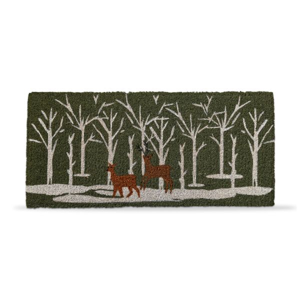 Picture of woodland deer estate coir mat - green