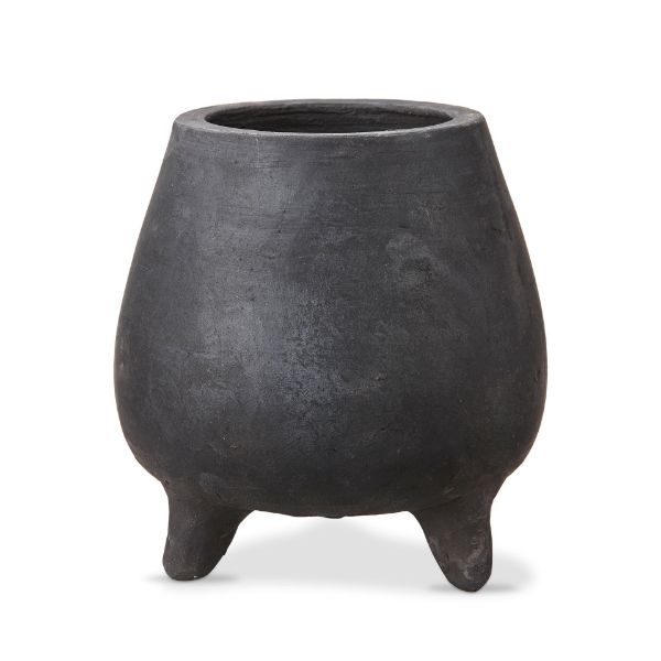 Picture of lagos terracotta footed planter - black