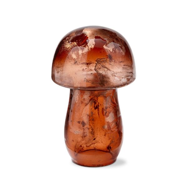 Picture of glass mushroom decor - antique copper