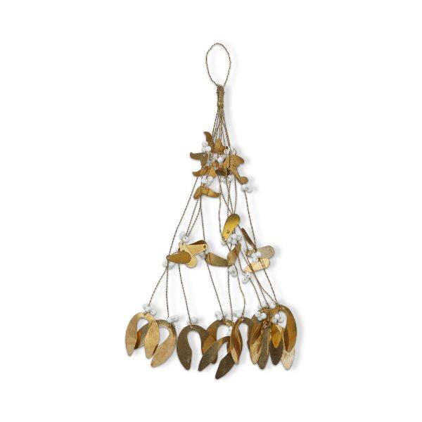 Picture of metal botanical sprig - brass