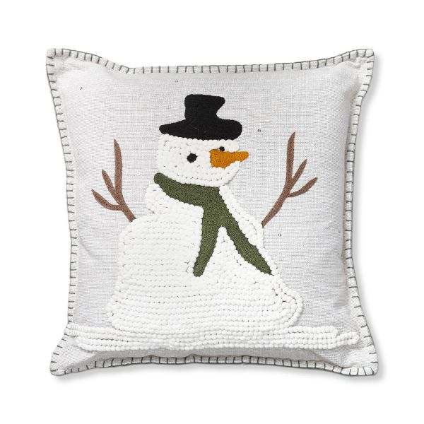 Picture of fresh balsam snowman pillow - multi