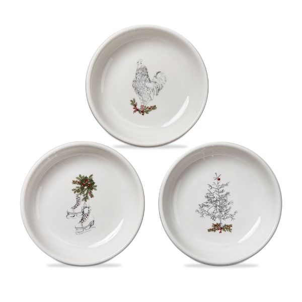 Picture of farmhouse shallow bowl assortment of 3 - multi