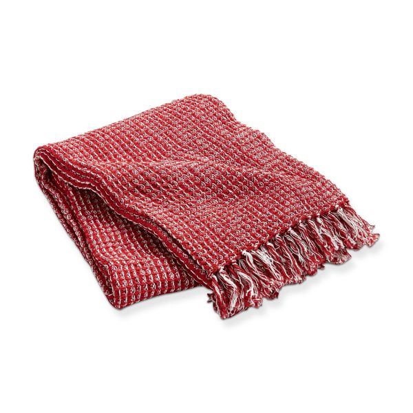 Picture of chambray throw - red