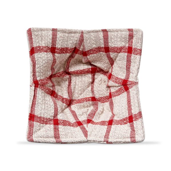 Picture of farmhouse check bowl cozy - red