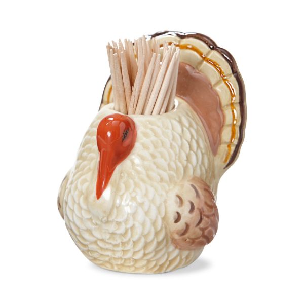 Picture of turkey toothpick holder set - brown