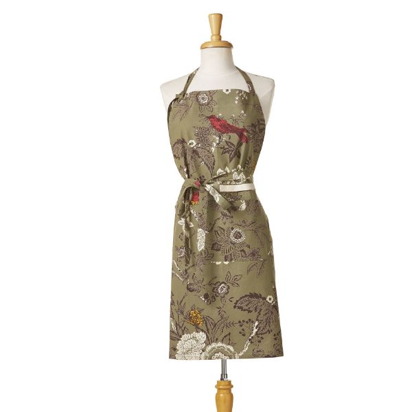 Picture of autumn toile apron - green