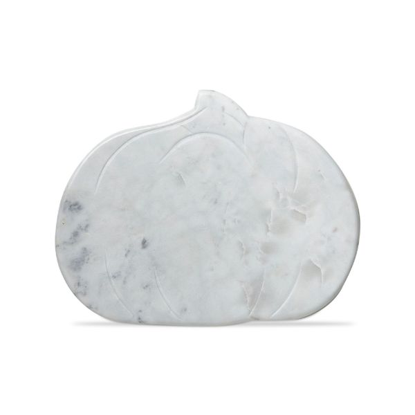 Picture of pumpkin shape marble serving board - white