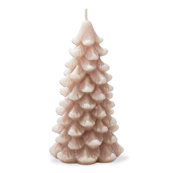 Picture of frosted pine tree candle - blush